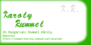 karoly rummel business card